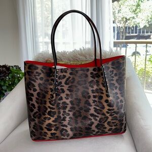 Christian Louboutin CABAROCK in pony kitty leather. Large Tote Bag. NWT